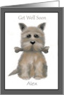 Get Well Soon Dog and Bone Customizable card