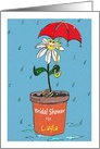 Shower on a Daisy Flower- Customizable Bridal Shower Invitation card