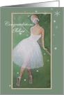 Congratulations, Beautiful Dancer-Ballerina Customizable Name Card