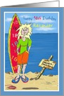 18th Birthday-Surfer Customizable Name card