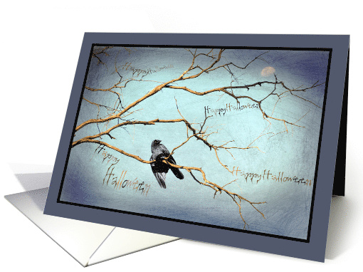 Happy Halloween-The Raven and the Moon card (1357214)