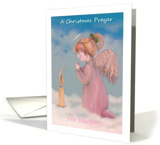 A Christmas Prayer-Guardian Angel Customizable Name card (1409544)