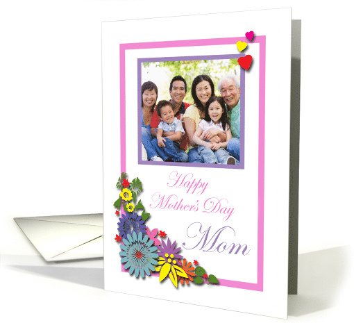 Mother's Day Hearts and Flowers customizable card (1488600)