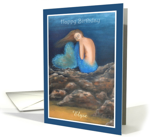 Happy Birthday Sea Mermaid Customizable Name card (1786722)