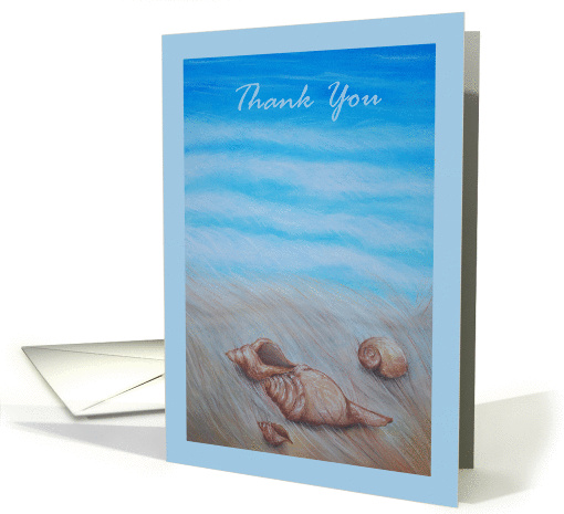 Thank You- Shells on a sand dune by the sea card (873057)