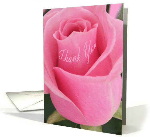 Thank You- Pink Rose card (873761)
