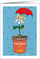 Shower on a Daisy Flower- Customizable Bridal Shower Invitation card