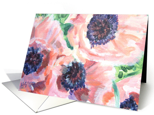 Thank you: poppies card (826662)