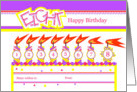Happy 8th Birthday, Cake with 8 Candles card
