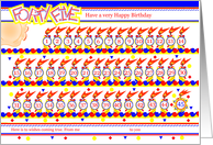 Happy 45th Birthday, Cake with 45 Candles card