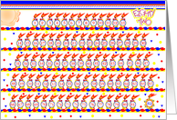 Happy 82nd Birthday, Cake with 82 Candles card