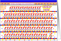 Happy 99th Birthday, Cake with 99 Candles card