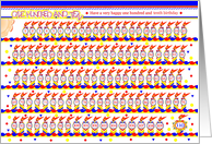 Happy 110th Birthday, Cake with 110 Candles card