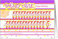 Happy 29th Birthday, Cake with 29 Candles card