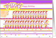 Happy 30th Birthday, Cake with 30 Candles card