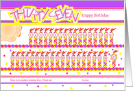 Happy 37th Birthday, Cake with 37 Candles card