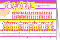 Happy 41st Birthday, Cake with 41 Candles card