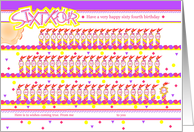 Happy 64th Birthday, Cake with 64 Candles card