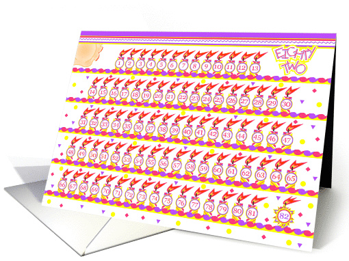 Happy 82nd Birthday, Cake with 82 Candles card (841710)
