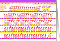 Happy 99th Birthday, Cake with 99 Candles card