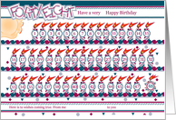 Happy 48th Birthday, Cake with 48 Candles card