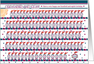Happy 108th Birthday, Cake with 108 Candles card