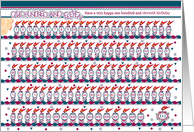 Happy 111th Birthday, Cake with 111 Candles card
