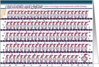Happy 112th Birthday, Cake with 112 Candles card