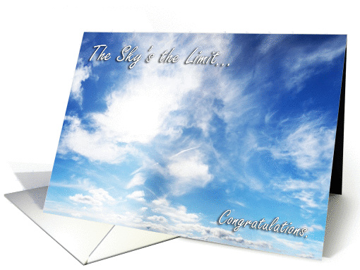 The Sky's the Limit - Congratulations Promotion card (829450)