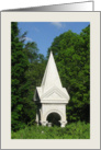 Cemetery or Garden Architecture, chirch spire card