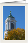 Bulfinch Church Steeple in Autumn card