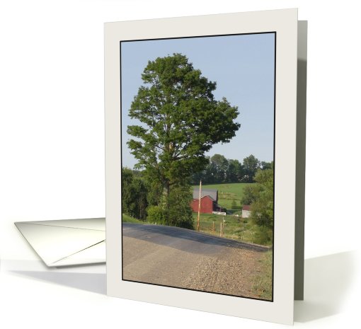 Red Barn Along a Country Road in Wellsboro, PA card (828002)
