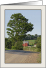 Red Barn Along a Country Road in Wellsboro, PA card