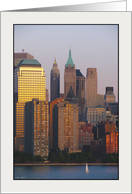 New York City Harbor Sunset card