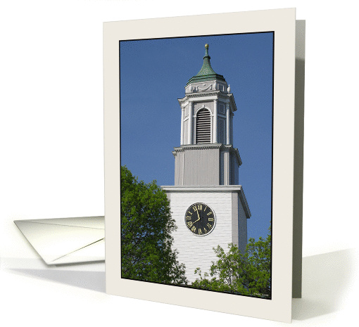 Bulfinch Church Steeple & Clock card (874309)