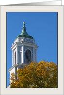 Bulfinch Church Steeple in Autumn card