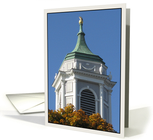 Bulfinch Church Steeple with Hawk Blank Note card (885224)