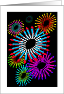 Birthday Party Invitation Fireworks card