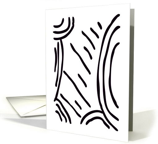 Goodbye, Black and White Abstract  Rain card (941331)