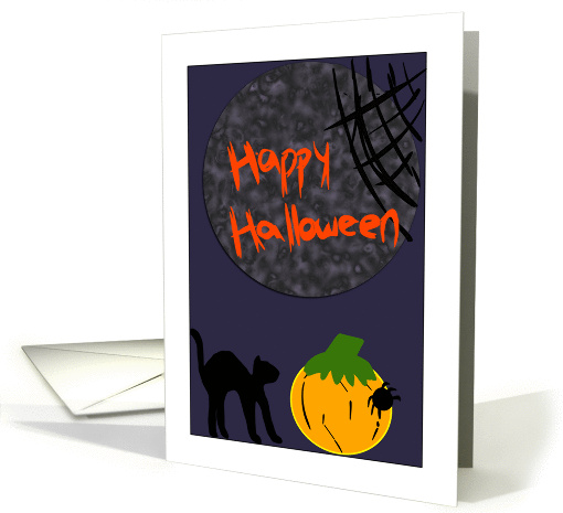 Happy Halloween Black Cat card (965631)