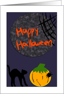 Happy Halloween Black Cat card