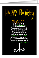 Happy Birthday Cake card
