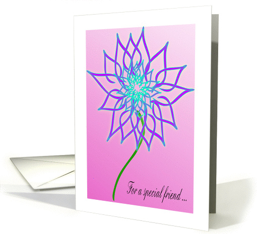 Special friend birthday flower card (999897)