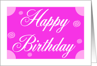 Happy Birthday Pink card