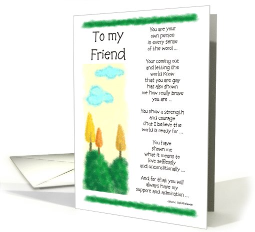 Coming Out - To my Friend card (828047)