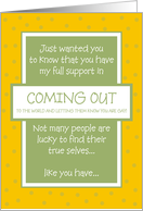 Support - Coming Out card