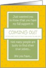 Support - Coming Out card