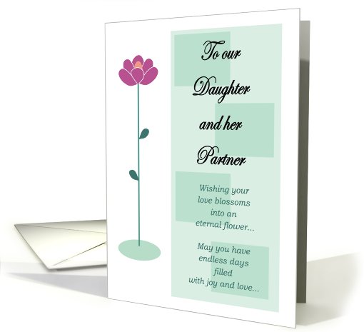 Best Wishes to Daughter & Partner card (828739)