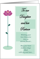 Best Wishes to Daughter & Partner card