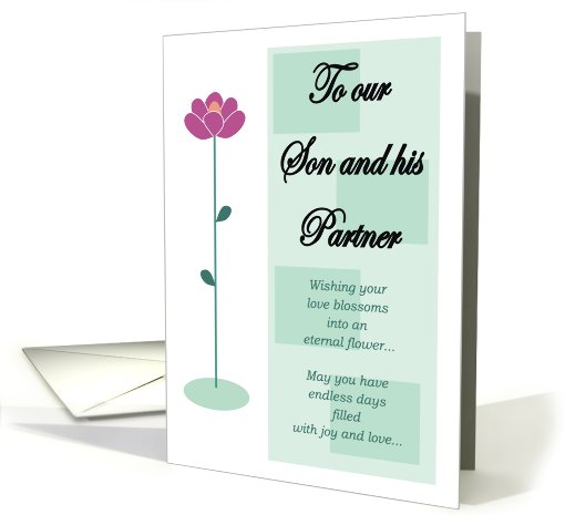 Best Wishes to Son & Partner card (828741)